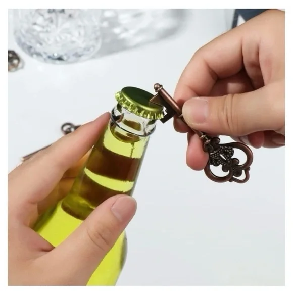 Antique style gold skeleton bottle openers. NIP SET OF 2 - Picture 4 of 9